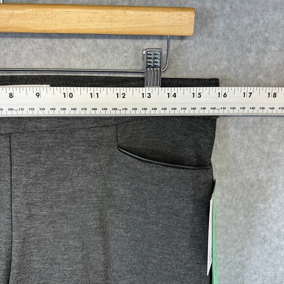 89th + Madison Pants Womens Size PM Charcoal Heather Gray Pull On Ankle Comfort - Picture 11 of 13